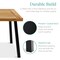 Best Choice Products 6-Person Indoor Outdoor Patio Rustic Acacia Wood Picnic Dining Table w/ Metal Legs